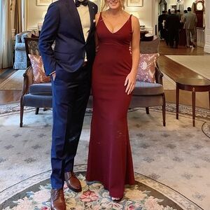 Lulus Burgundy Evening Gown